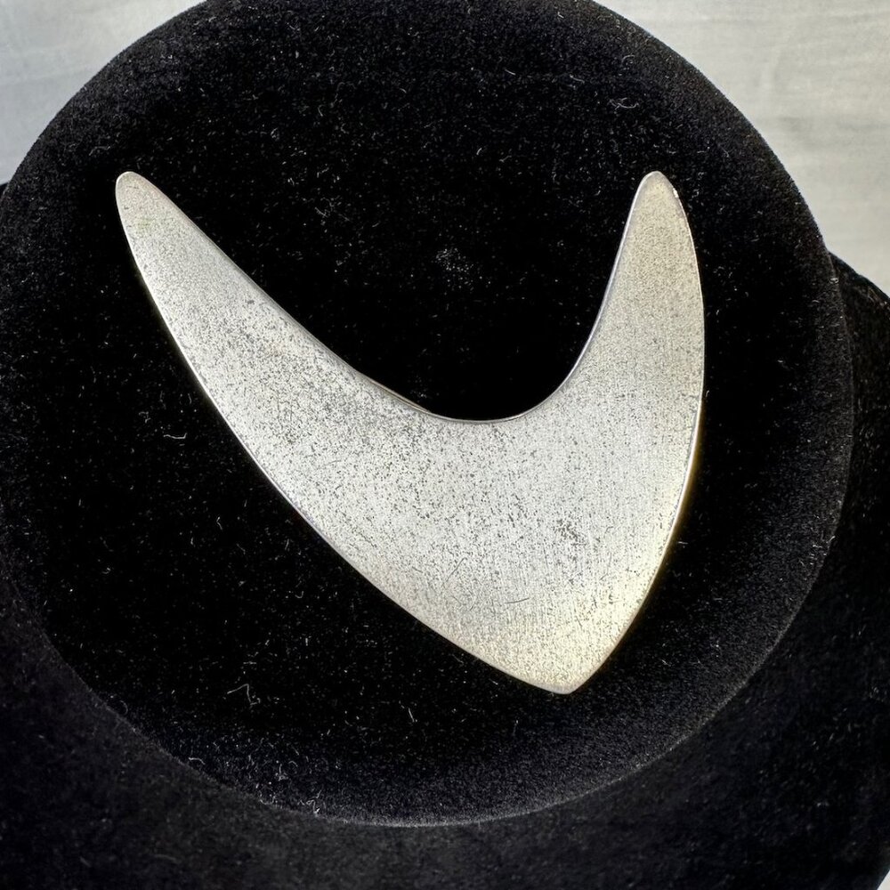 Vintage Danecraft Sterling Silver Mid Century Modern Boomerang Pin